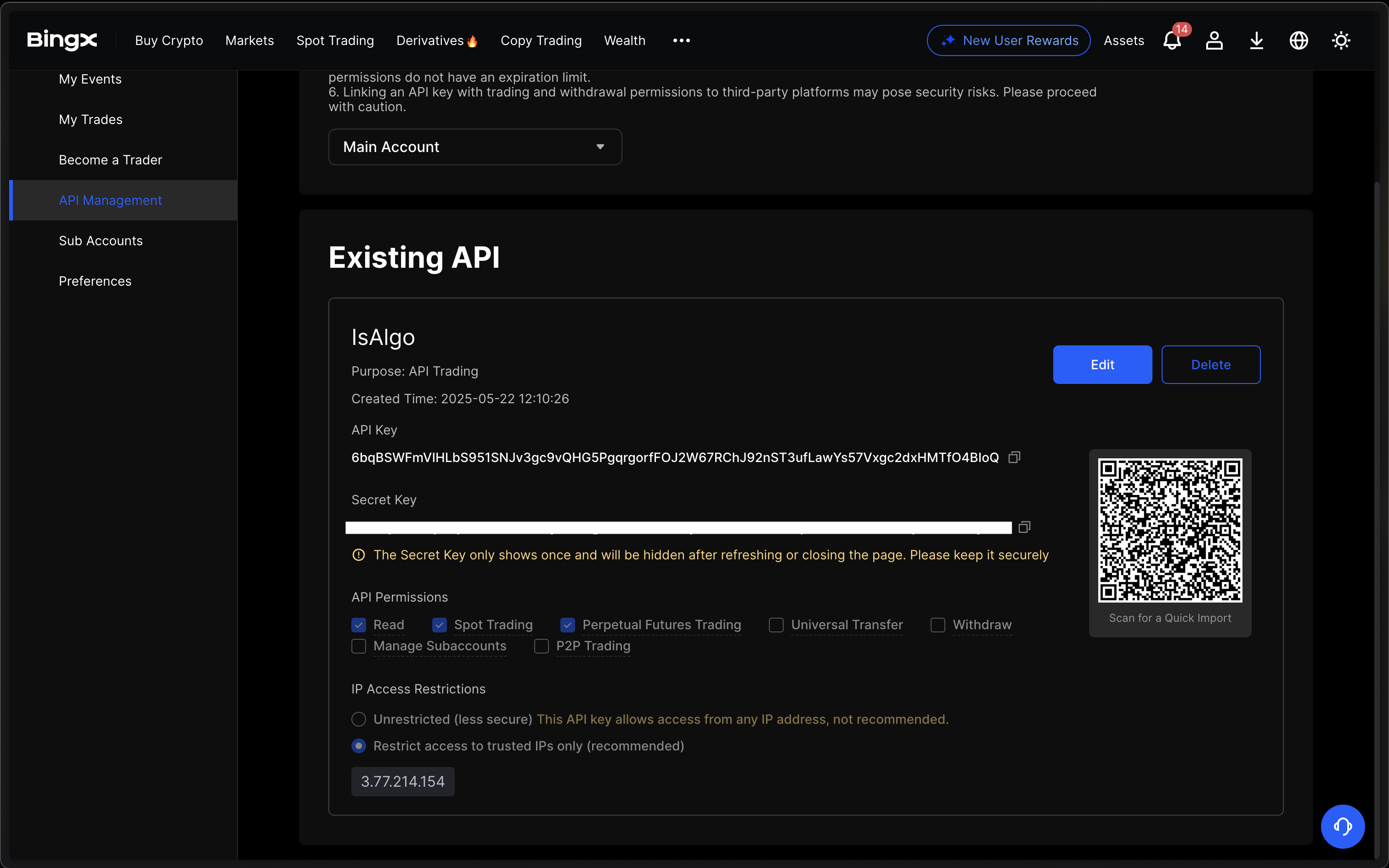BingX - Complete API creation