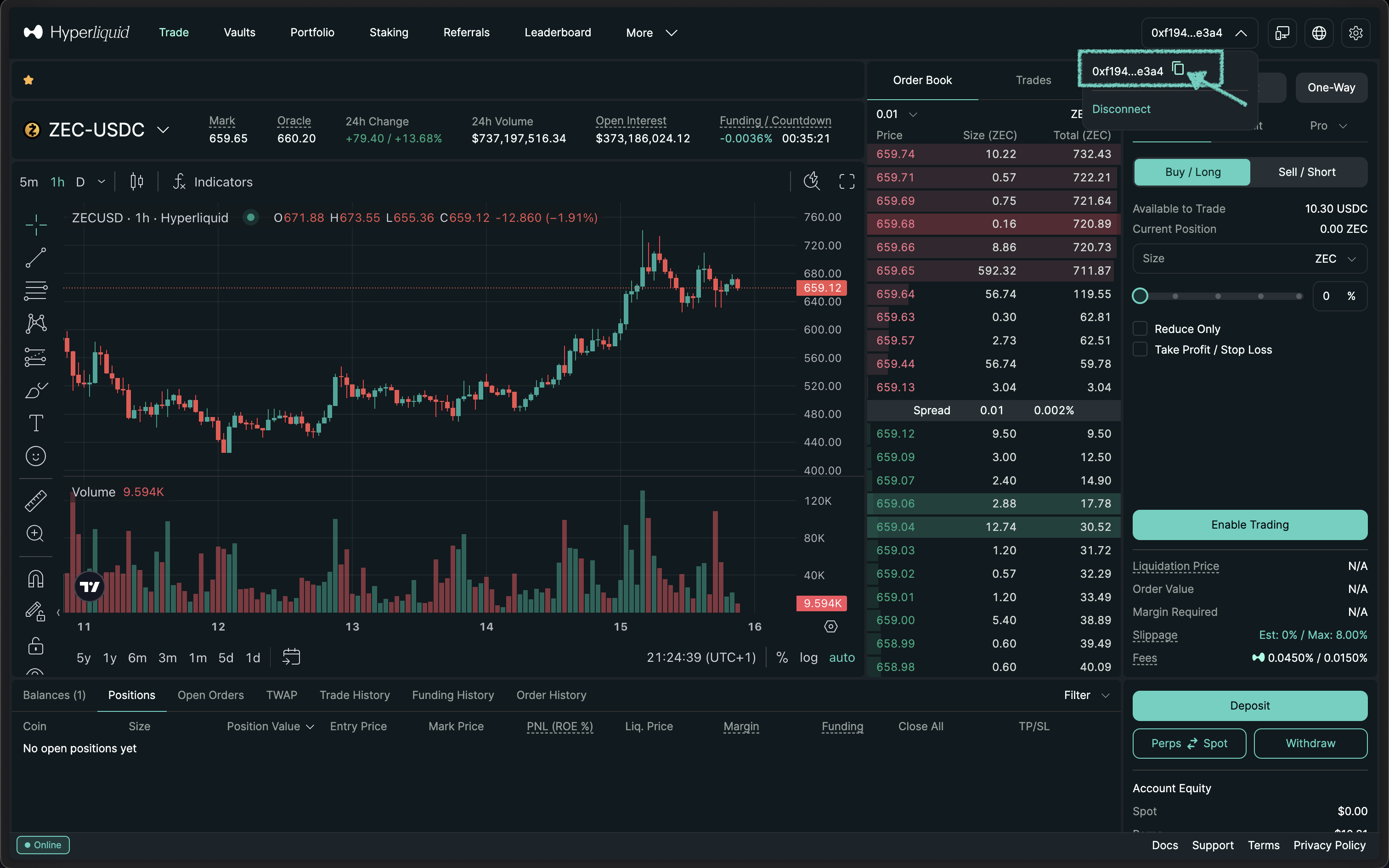 Hyperliquid - Get Wallet Address