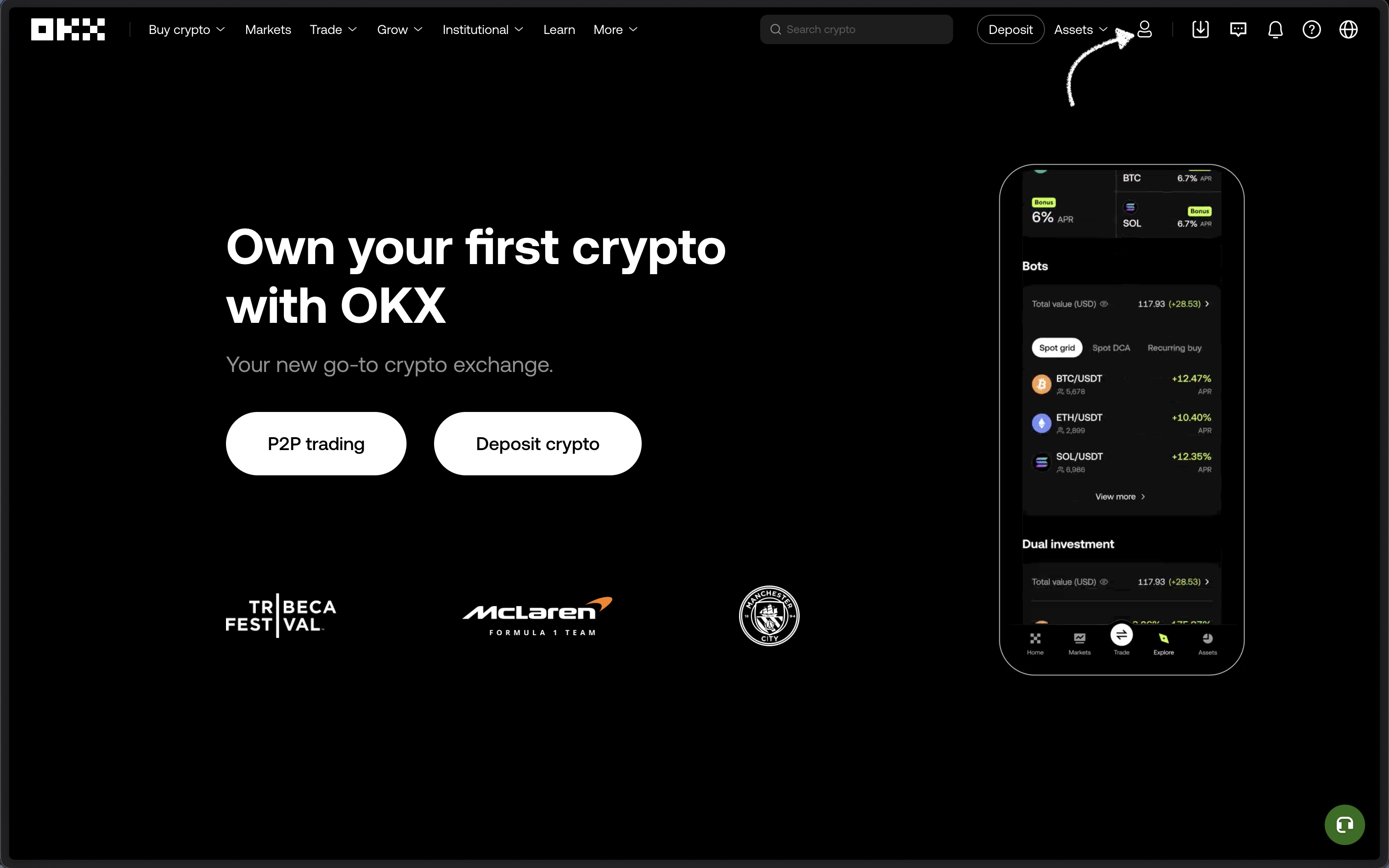 OKX - profile icon
