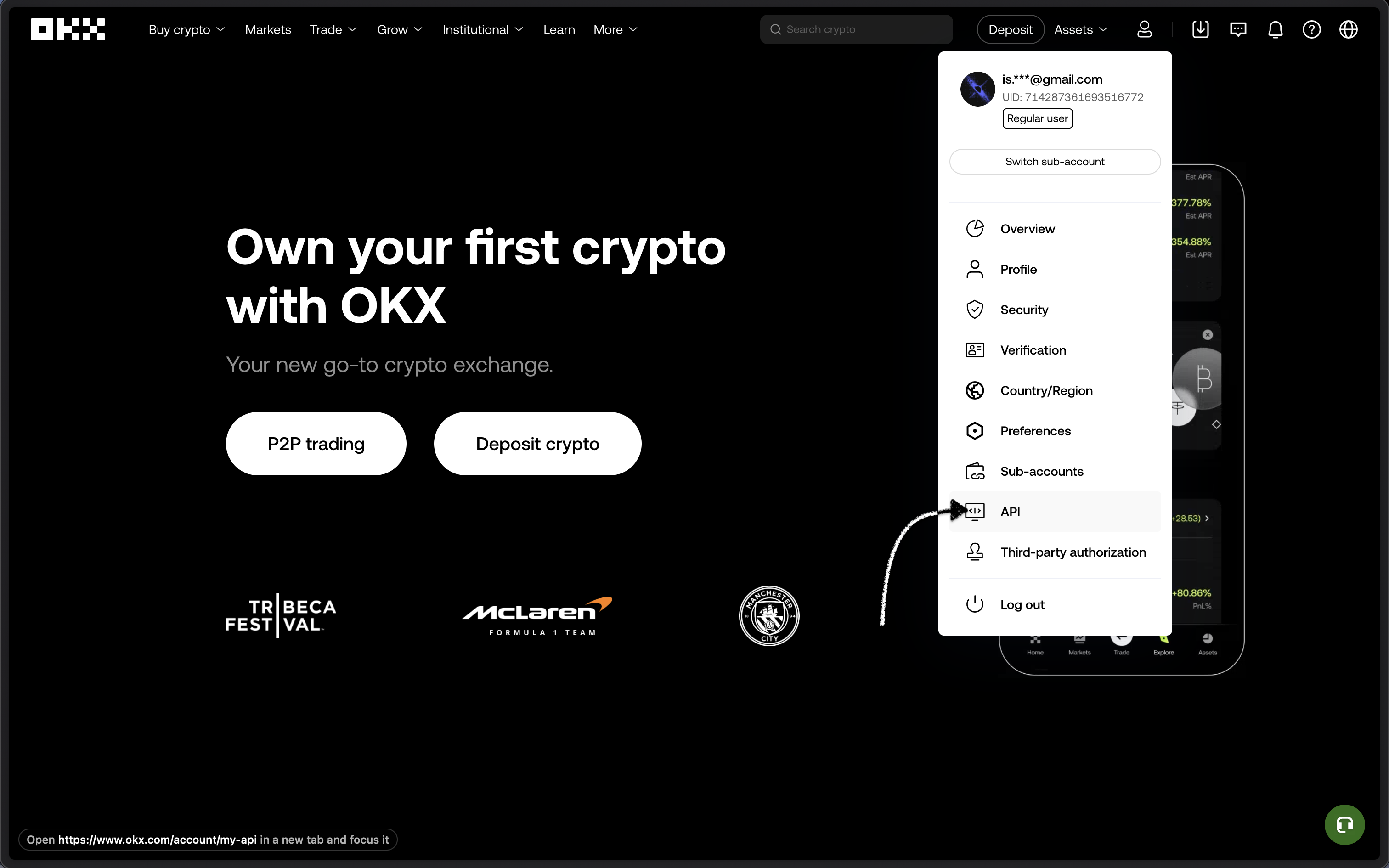 OKX - API Management