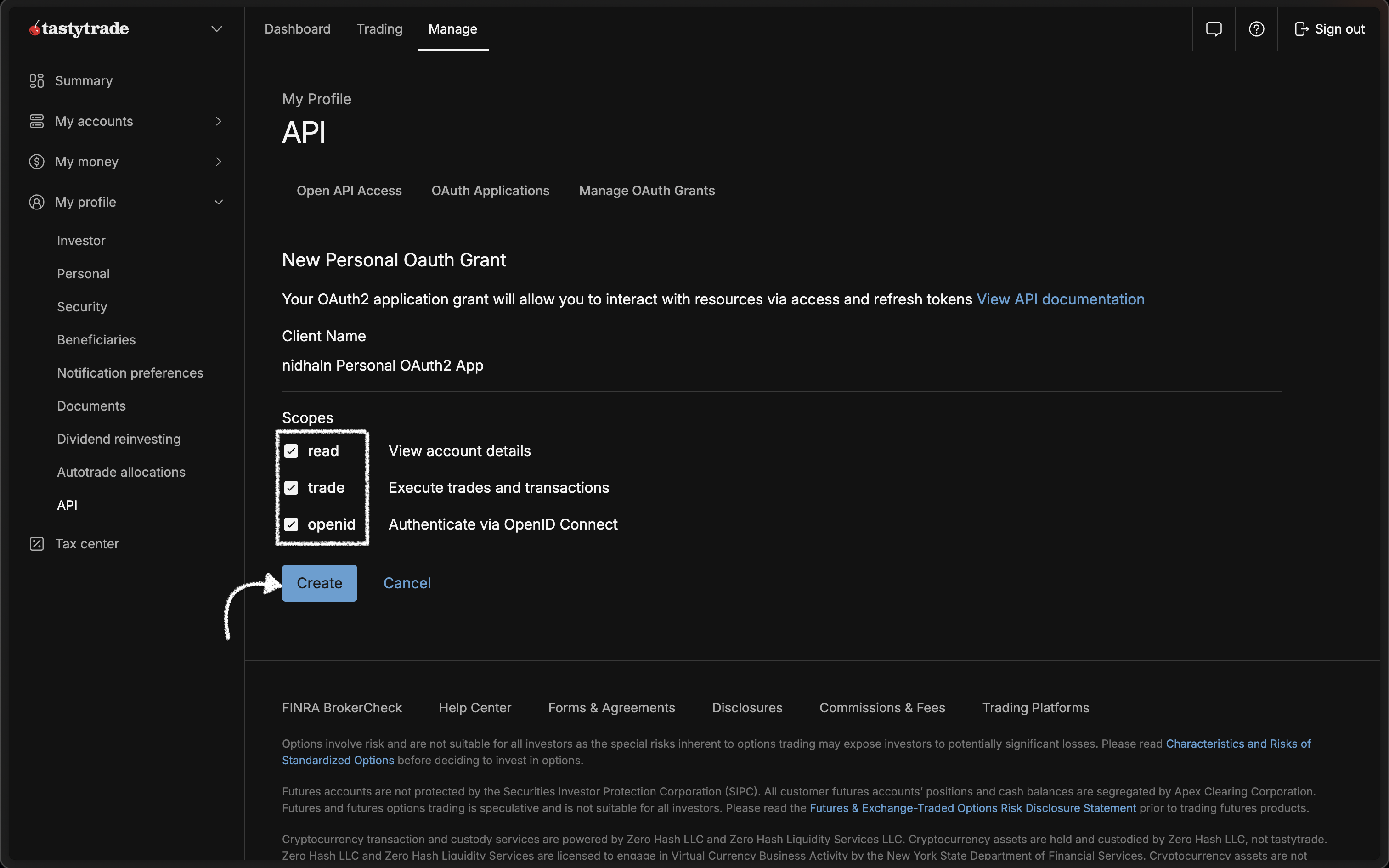 Tastytrade - Scopes Selection